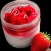 Strawberry Scented Jar Candle, Handcrafted Fragrance Candle for Home Decor and Gifting