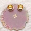 Handmade Lavender Resin Puja Platter with Brass Diyas | Om Decorative Puja Thali | Prayan Hastkala