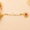 Pearl Beaded Floral Rakhi | Elegant Handmade Raksha Bandhan Rakhi